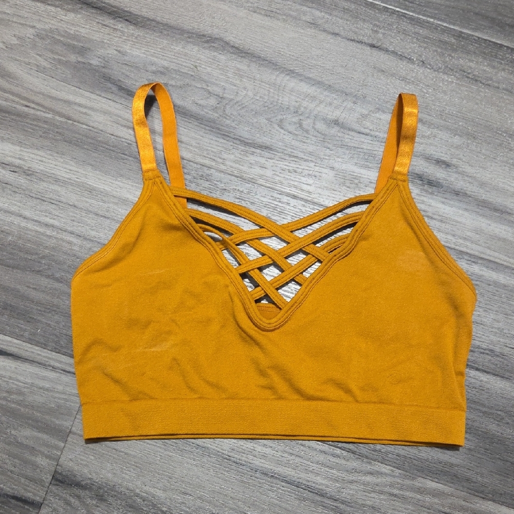 Zenana Outfitters Mustard Strappy Tank Top